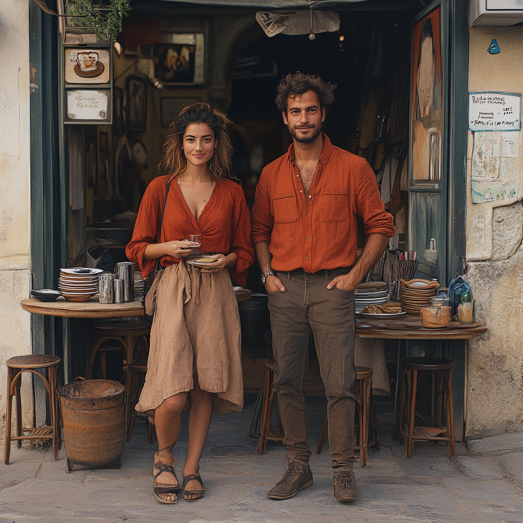 A real picture of a married couple in France.