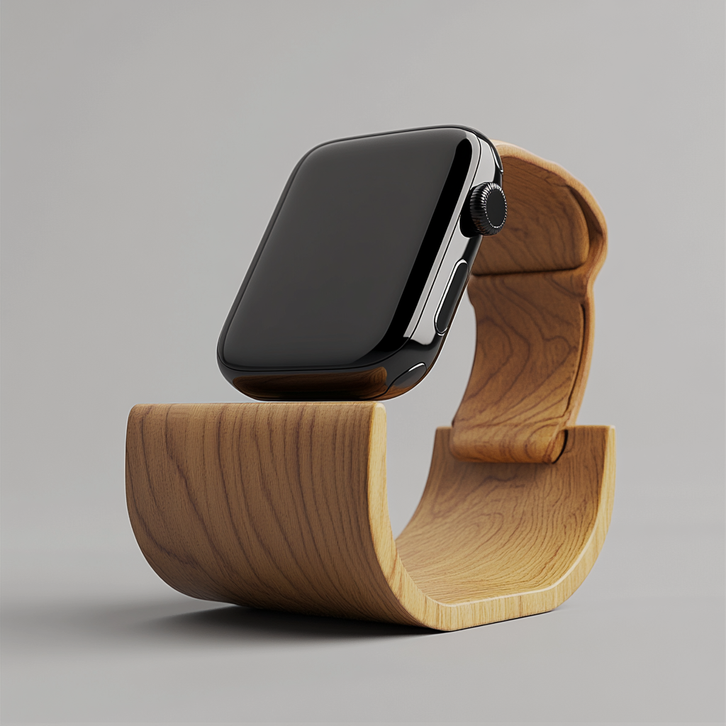 A realistic stand for showcasing Apple Watch.