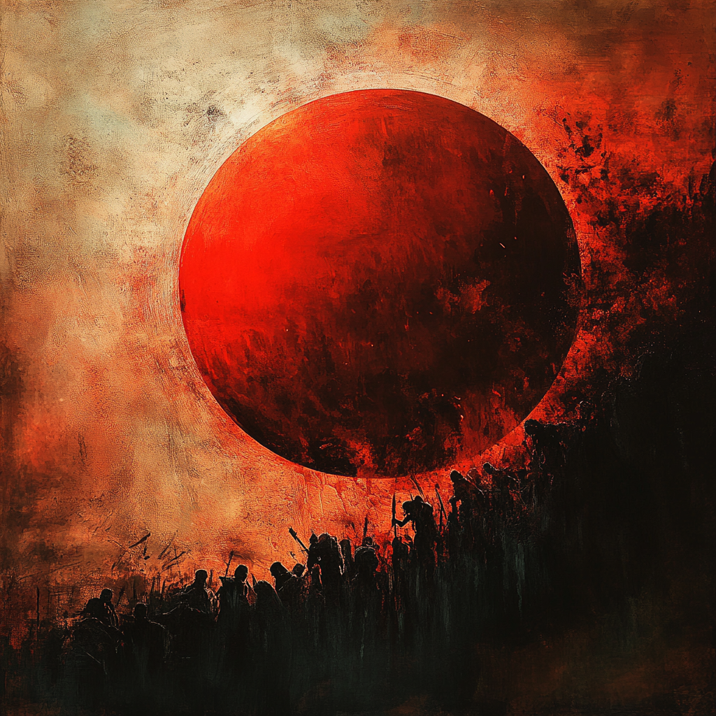 A red eclipse in a zombie apocalypse