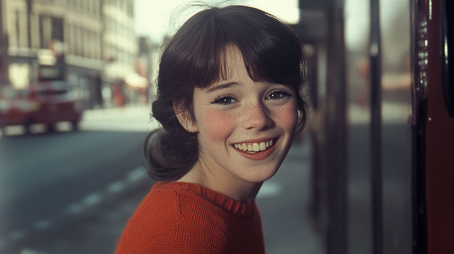 A scared young girl in 1967 London.