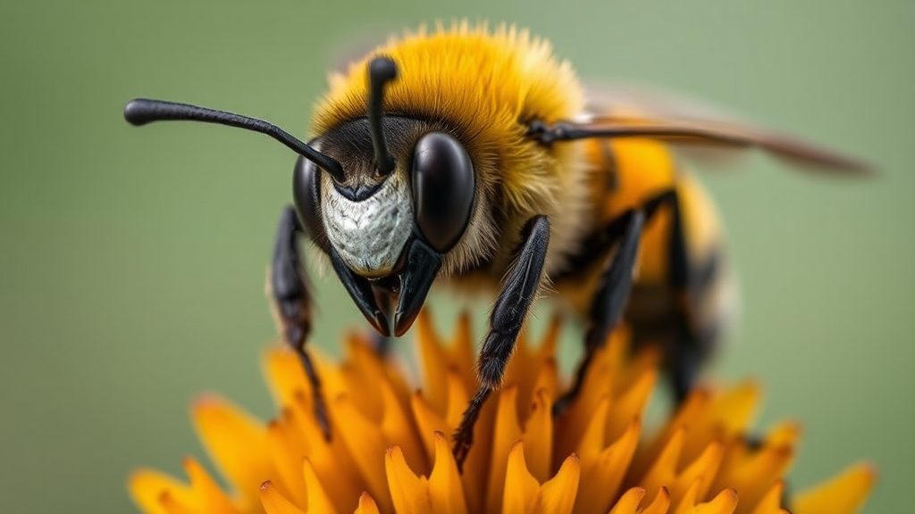 A scary bee with sharp stinger.