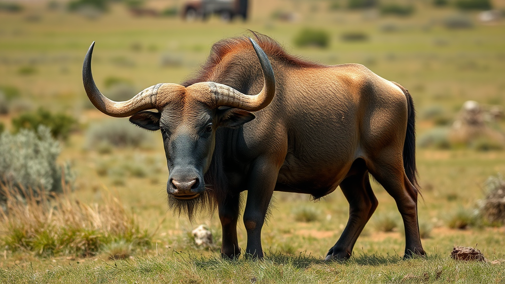 A strong animal eating corn ears.