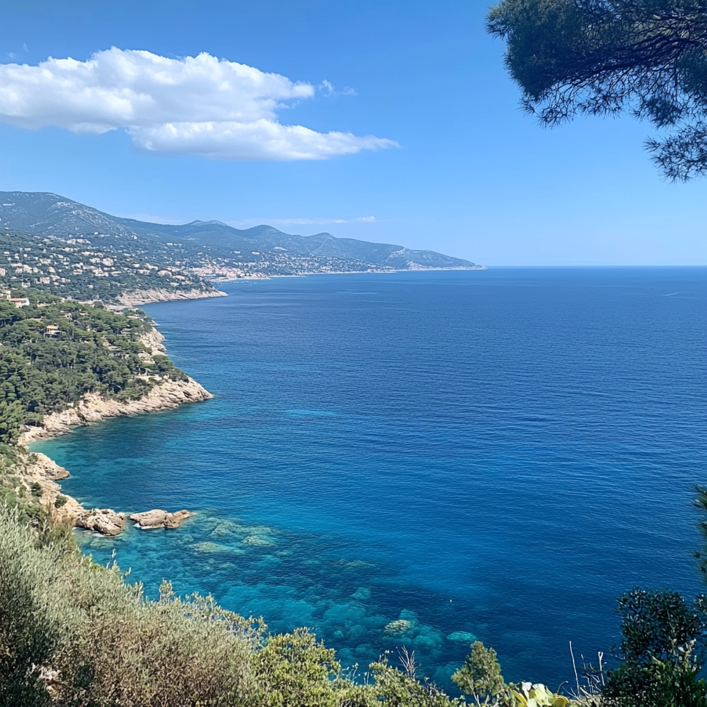 A sunny day in the Mediterranean Sea.