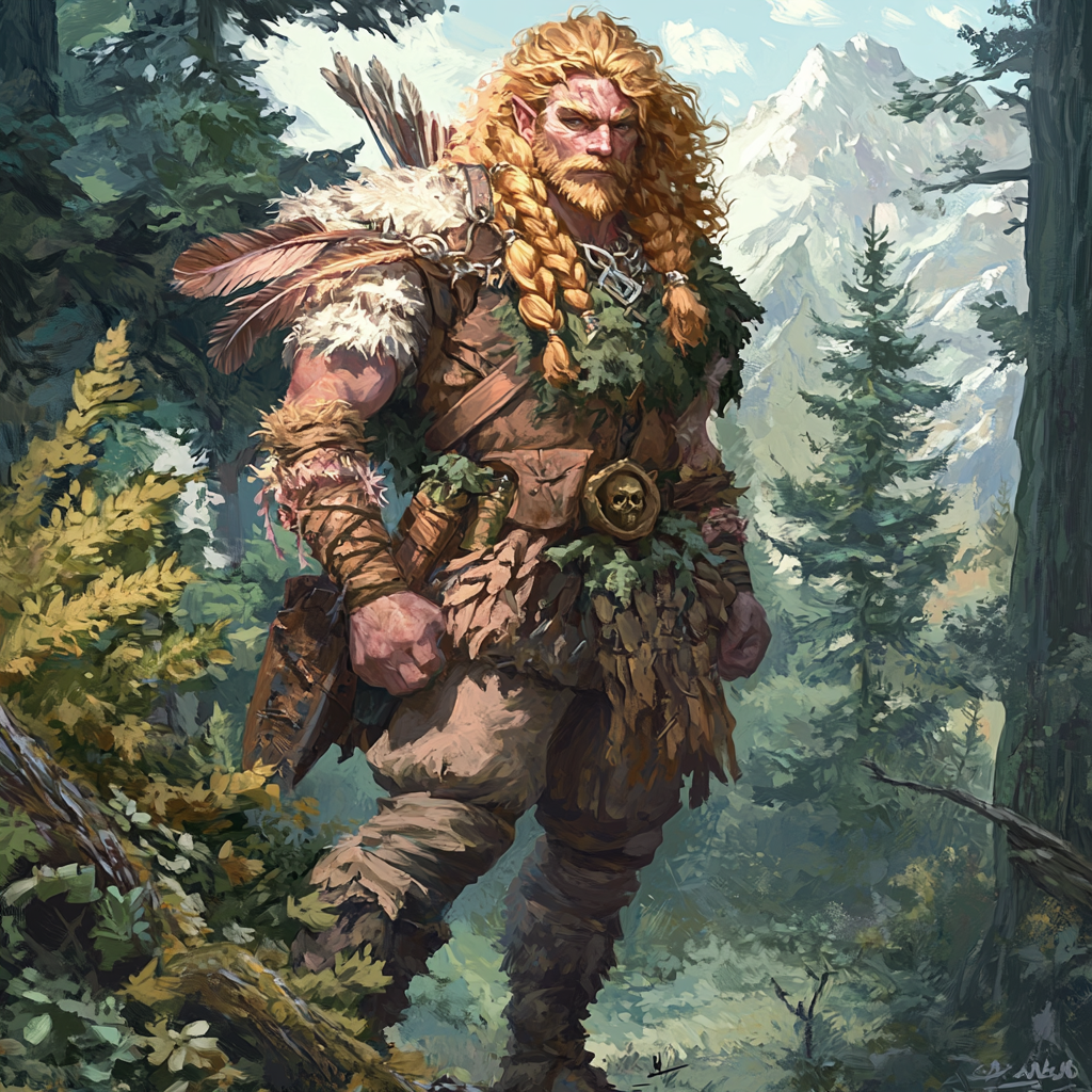 A tall forest guardian with intricate details.