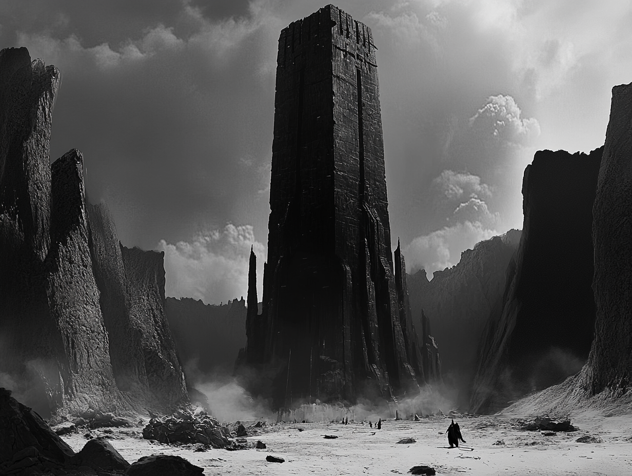 A tower of fiends in the Gray Wastes.