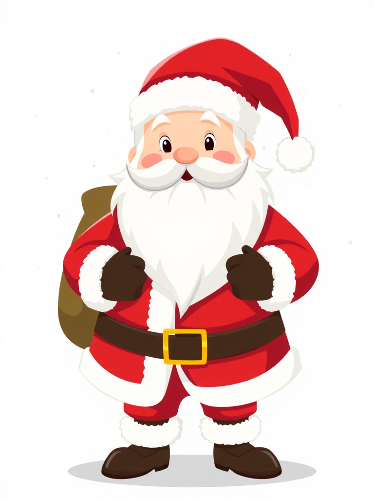 A vector image of Santa Claus.