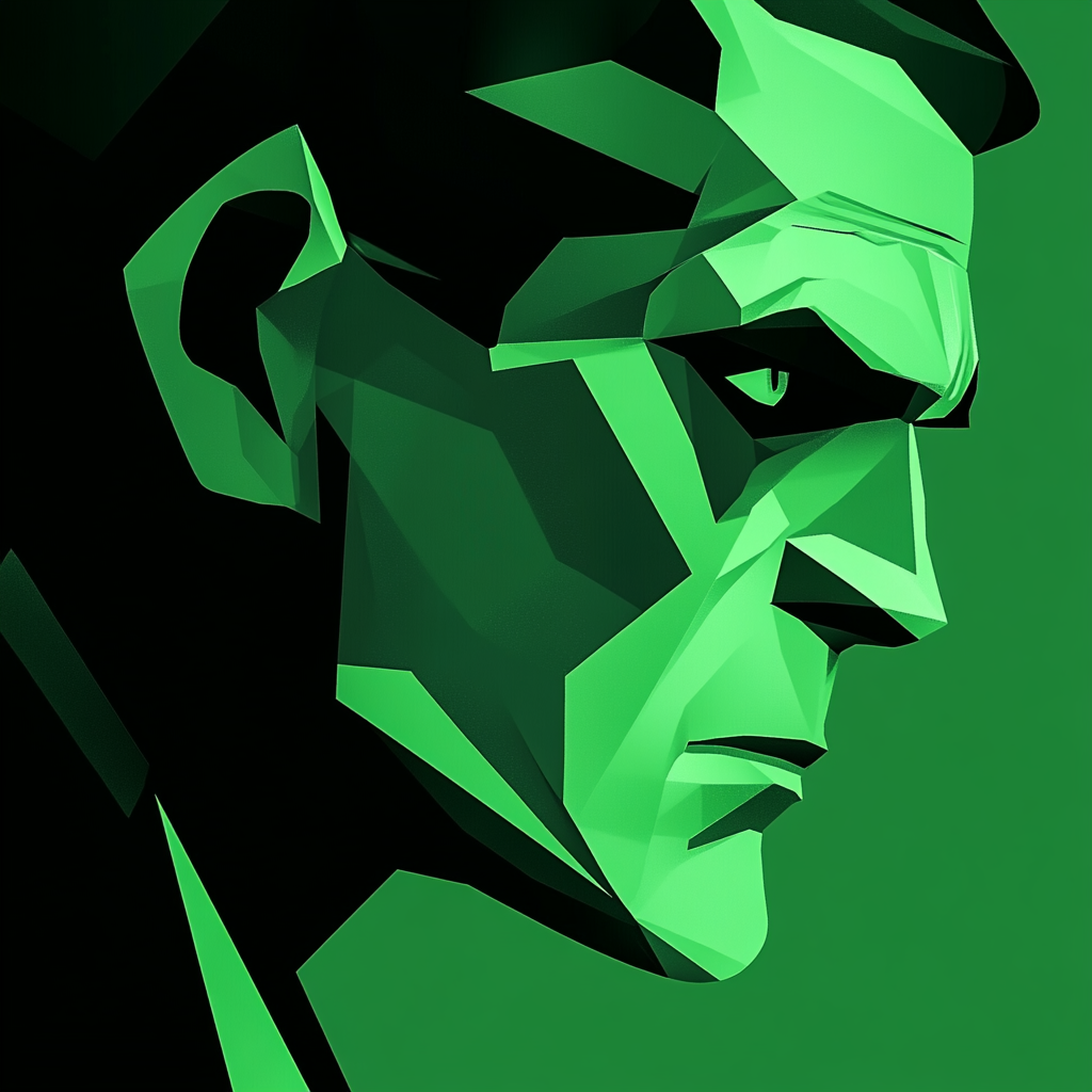 A vibrant green Frankenstein Halloween illustration in comic style