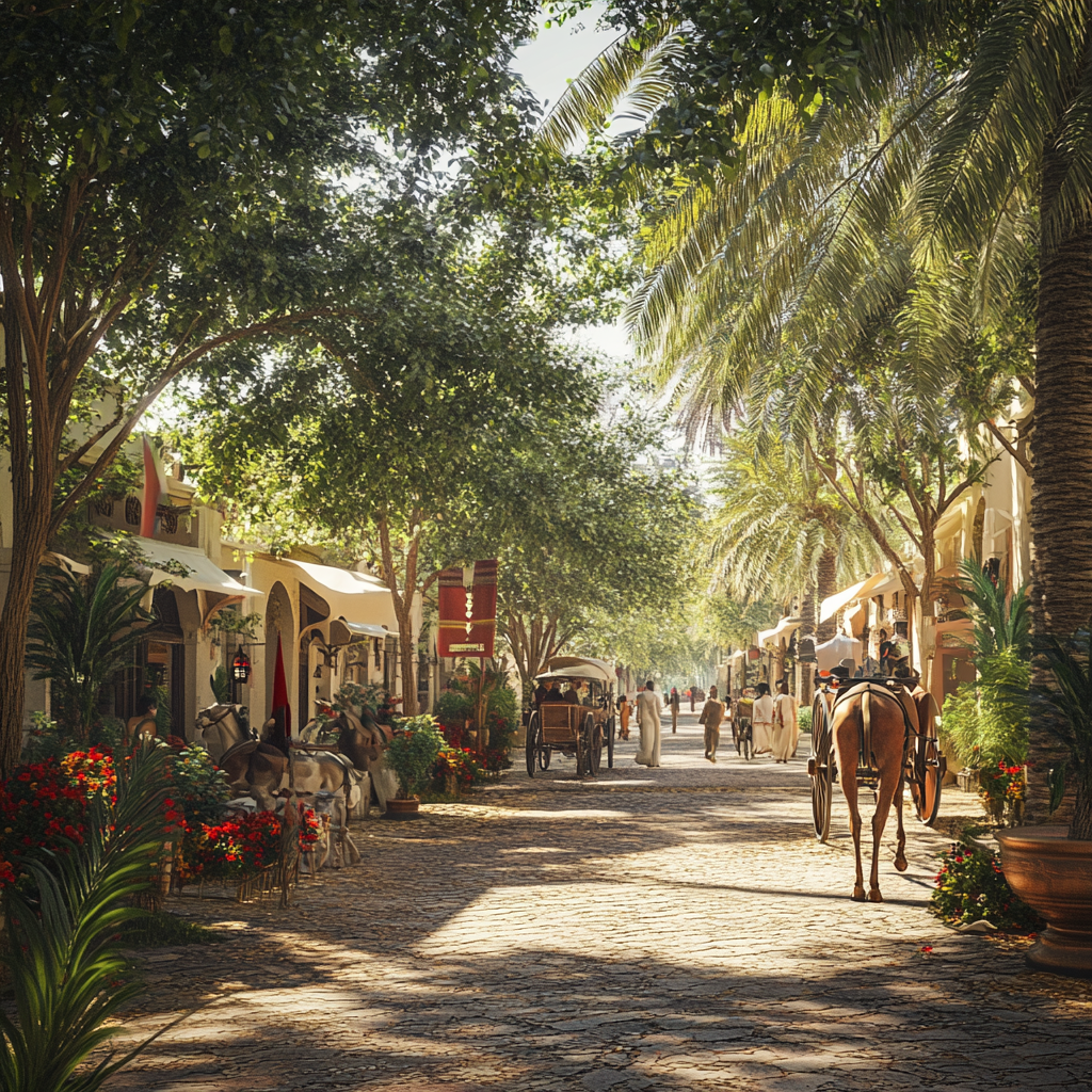 A vintage photograph of old Abu Dhabi in 1900s.