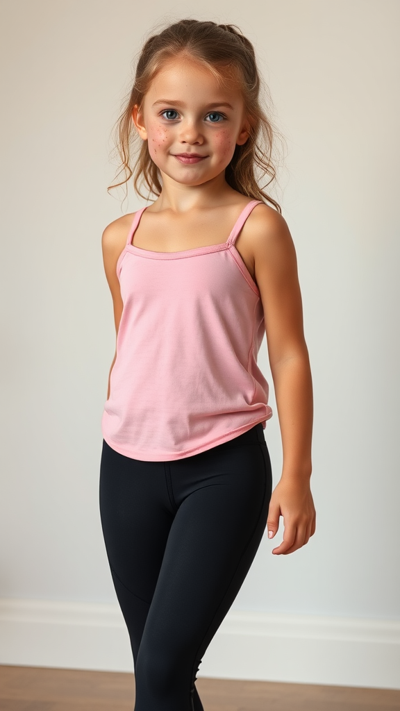 A young Irish girl in Nike leggings.