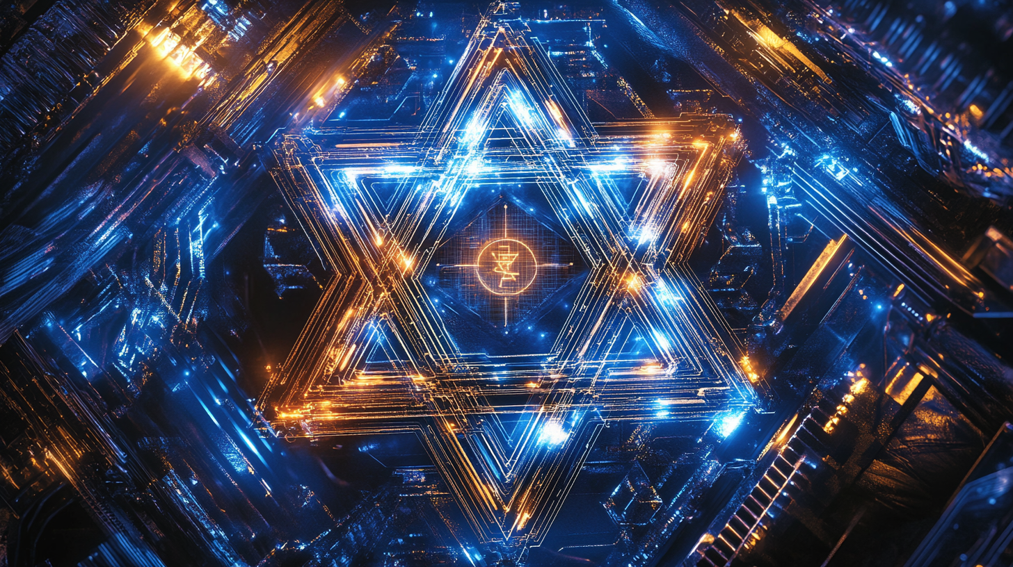 AI Star of David Poster: Jewish Tradition Meets Technology