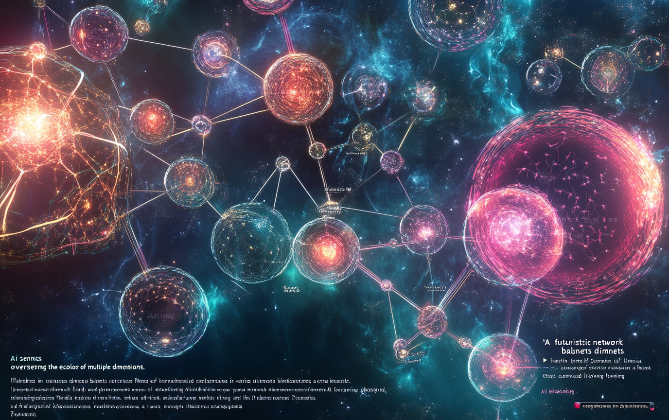 AI and sentient beings overseeing ecological balance on planets.