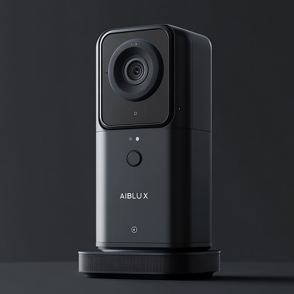 AIBLUX camera housed with battery & hardware vertically structured.