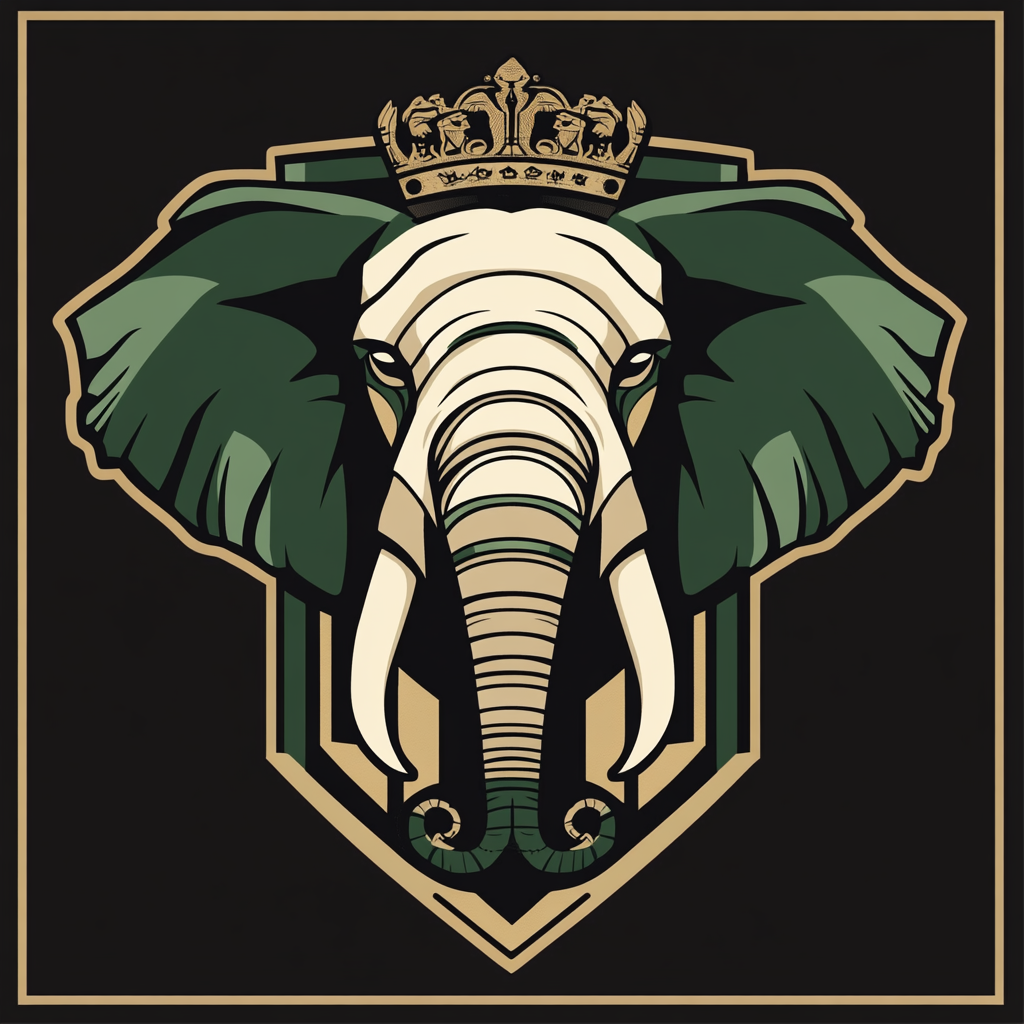 AJSA Football Team Logo with Elephant Symbol