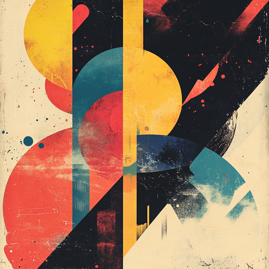 Abstract Album Cover: Monumental Bold Shapes & Colors 