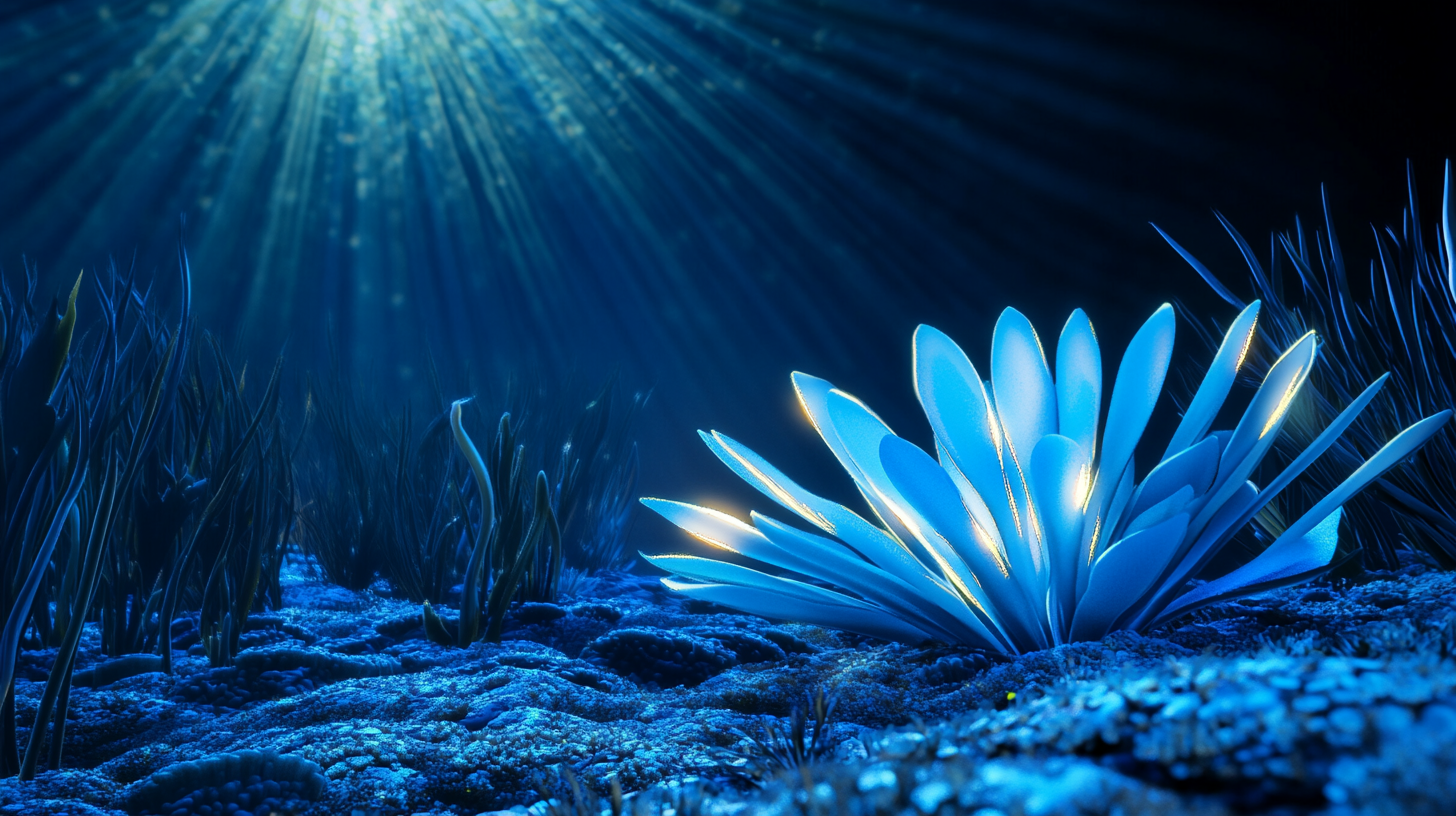 Abstract Flower in Underwater Desert