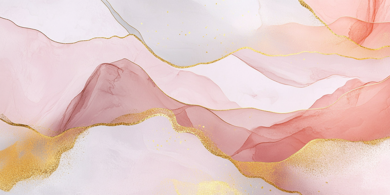 Abstract blush pink and gold modern artwork design.