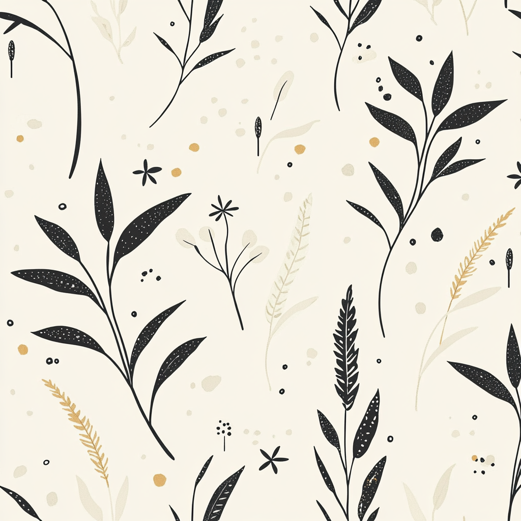 Abstract pattern inspired by Korean farming, minimalist hand-drawn look.