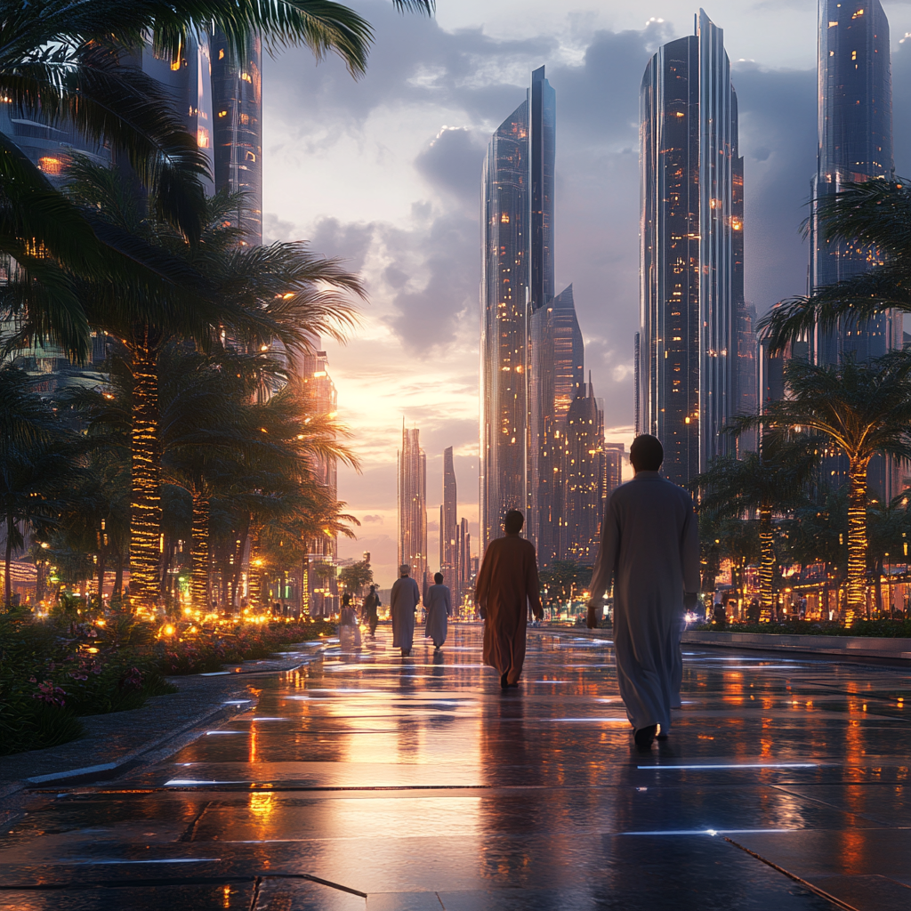 Abu Dhabi in 2024: Realistic, Creative City Lights View