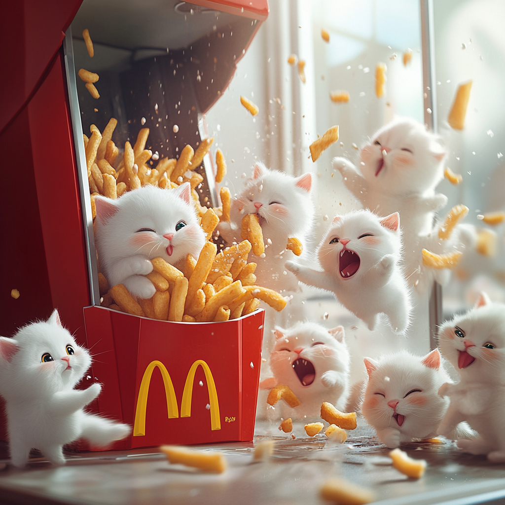 Adorable Kittens Causing Mischief at McDonald's