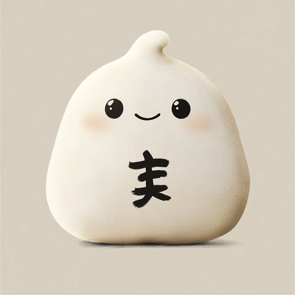 Adorable plush toy inspired by Chinese character