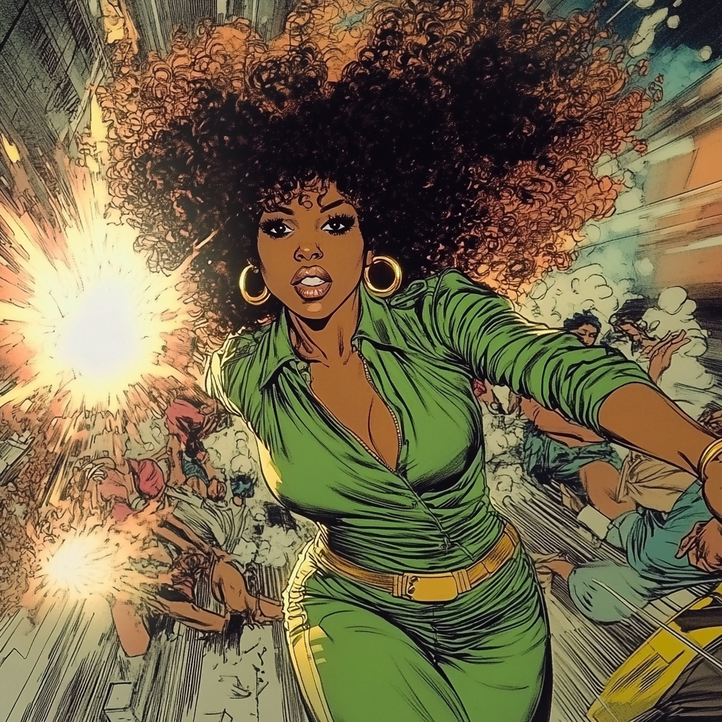 African American Superhero Saves Women in 70's Comic