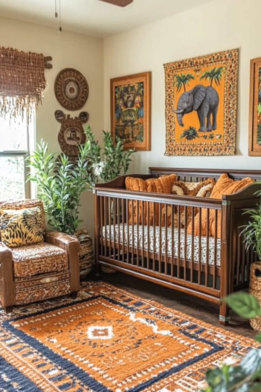 African Safari-Themed Fun Nursery with Animal Prints