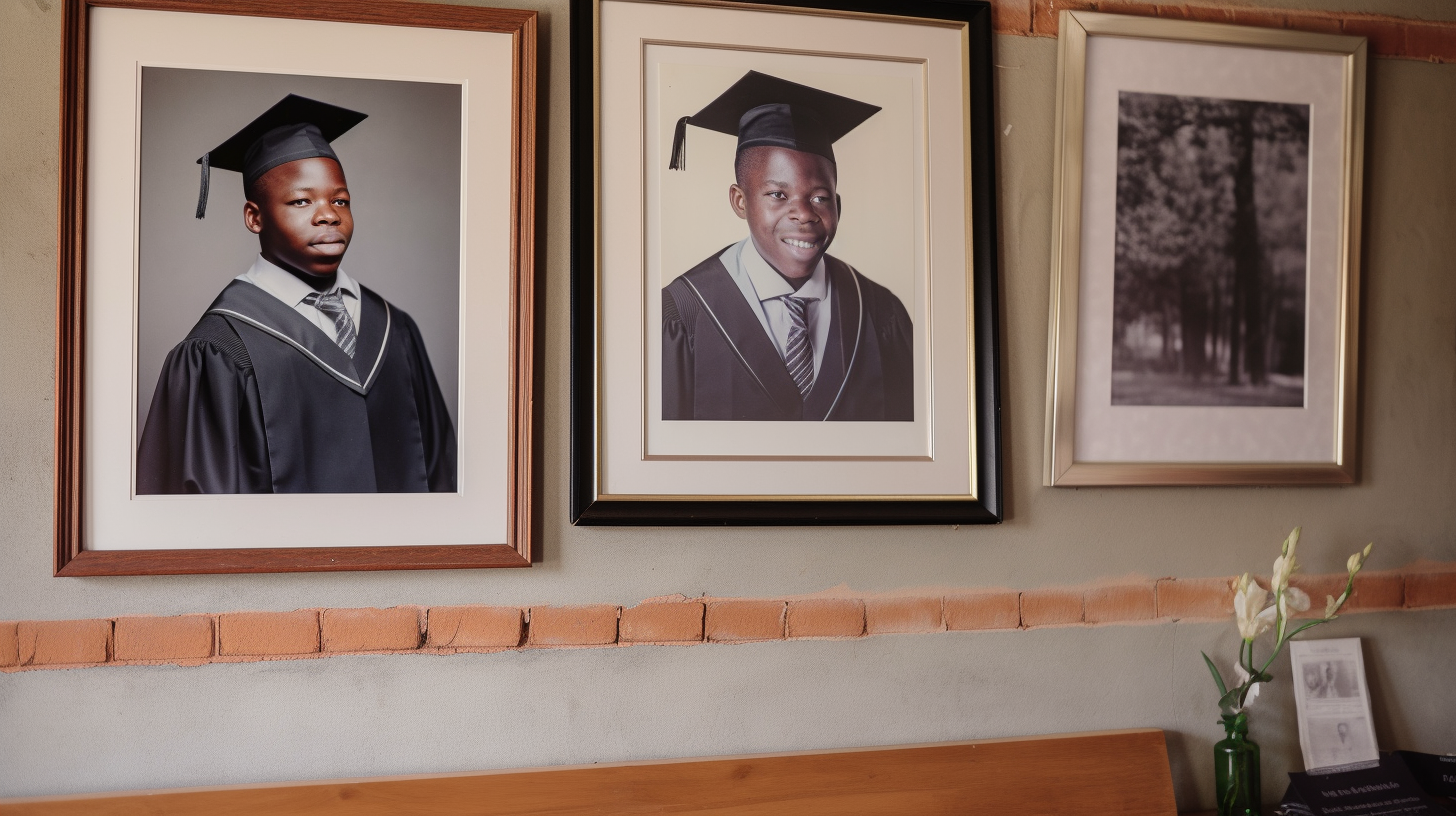 African boy graduation portrait photos in South Africa