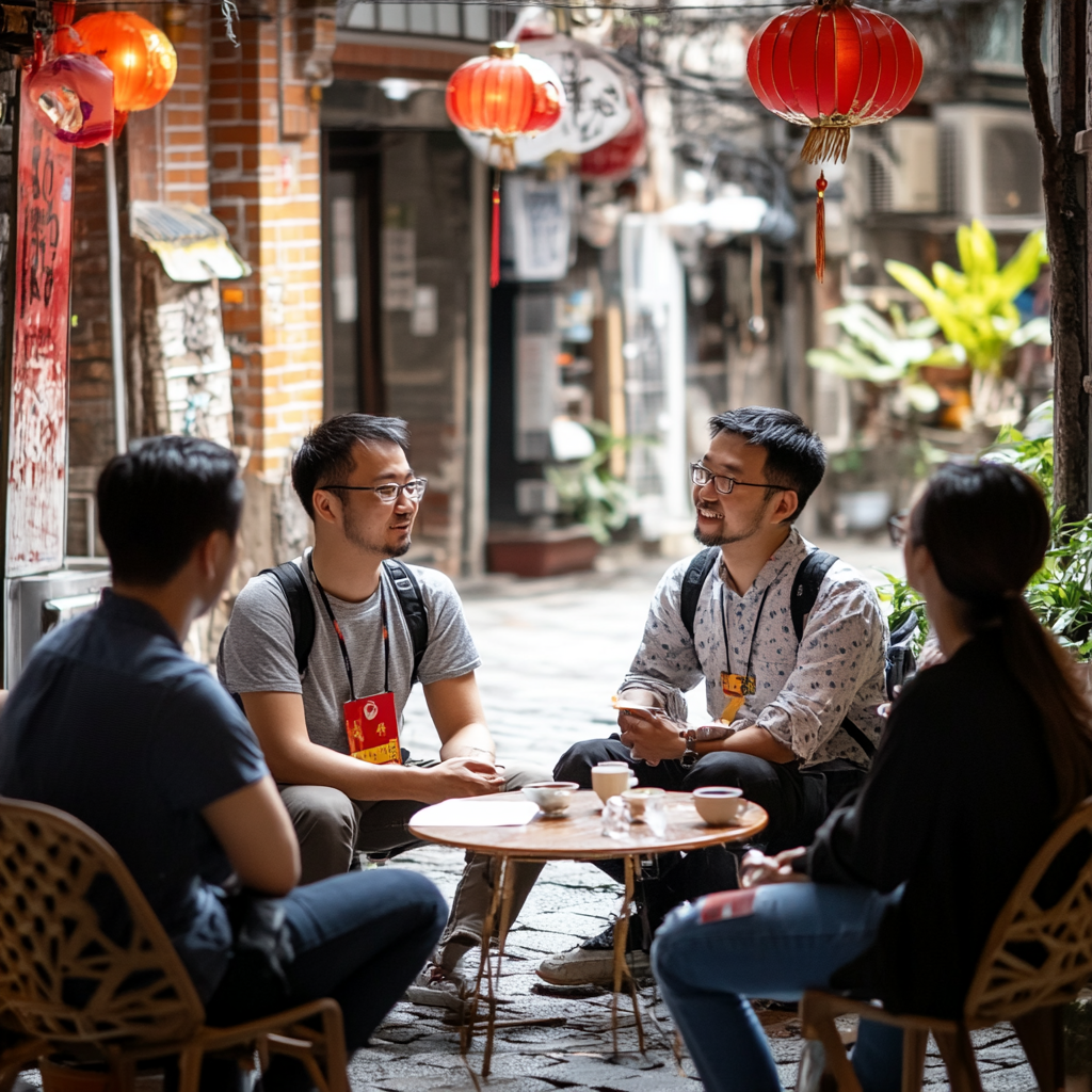 Agile Coaching Retreat in bustling Taipei markets.