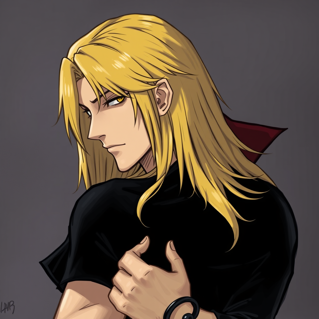 Alucard and Blonde Booba in Black Tees