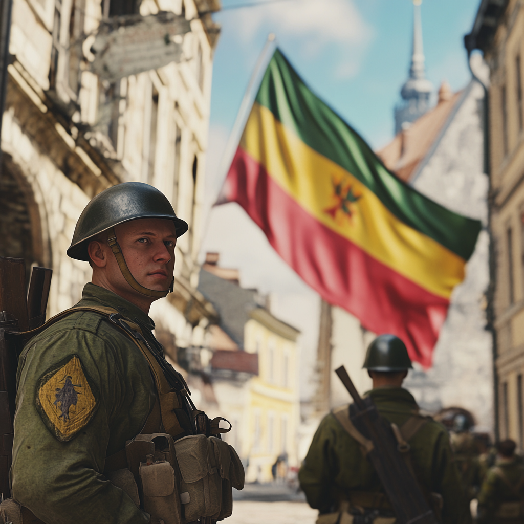 American soldiers liberating Vilnius from Soviets in 1950s.