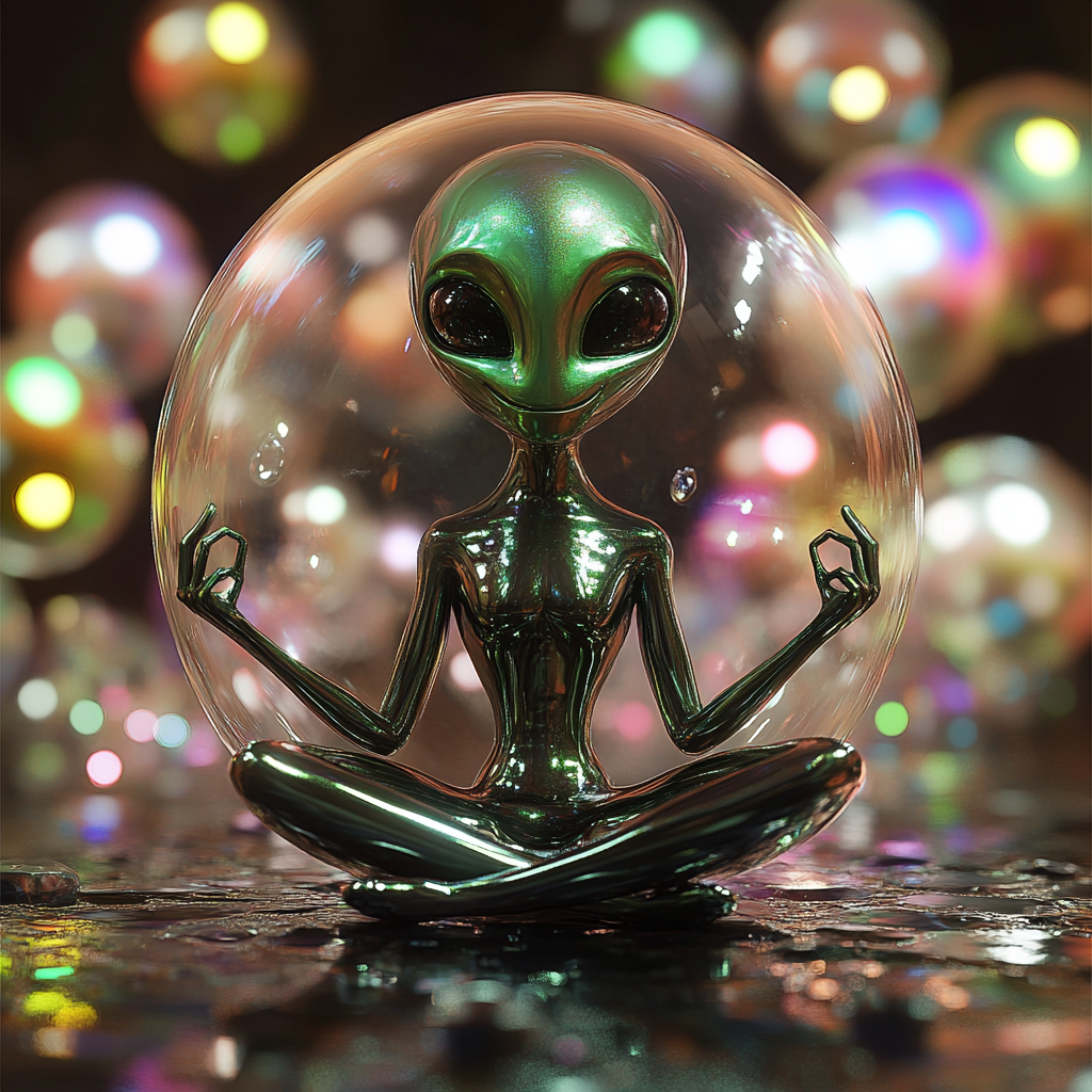 An Alien Meditating in Holographic Bubbles in Boulder.