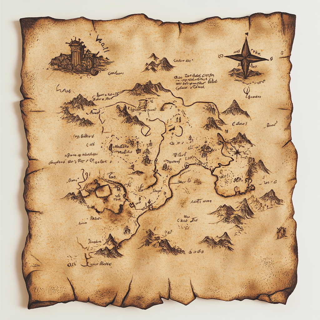 An Animated Vintage Treasure Map for Children