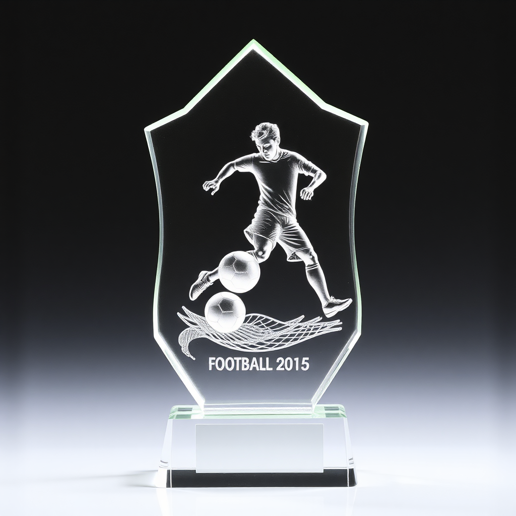 An award for custom soccer design, 35cm tall.