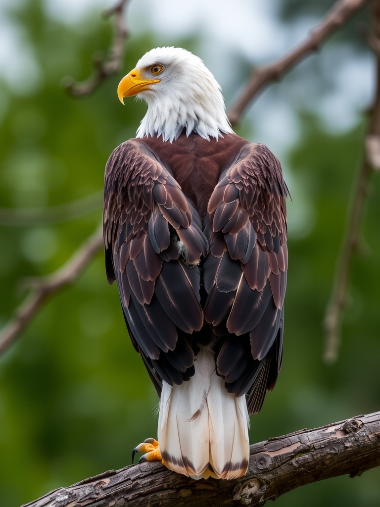 An eagle looking at the distance.