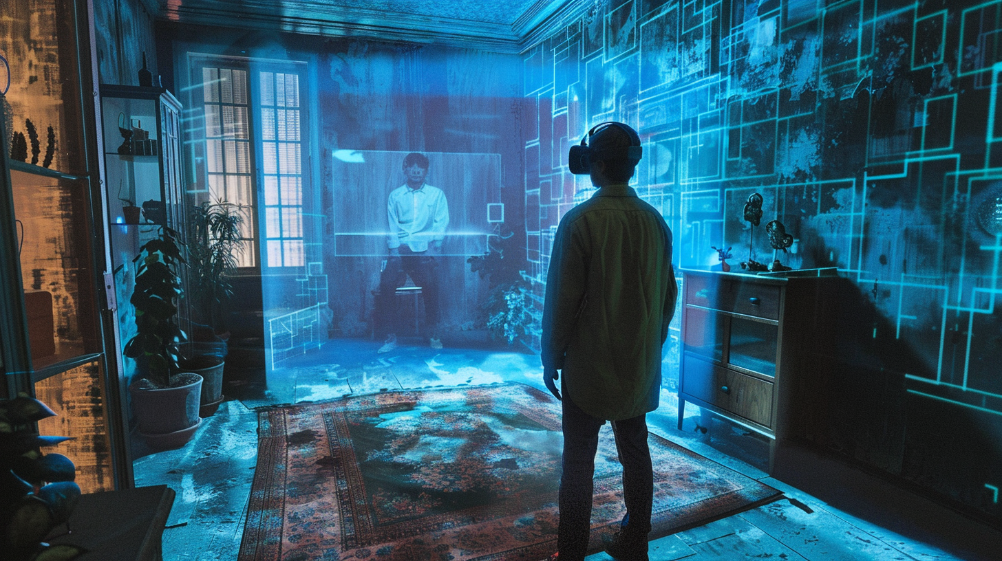 Analyze crime scene in mixed reality room