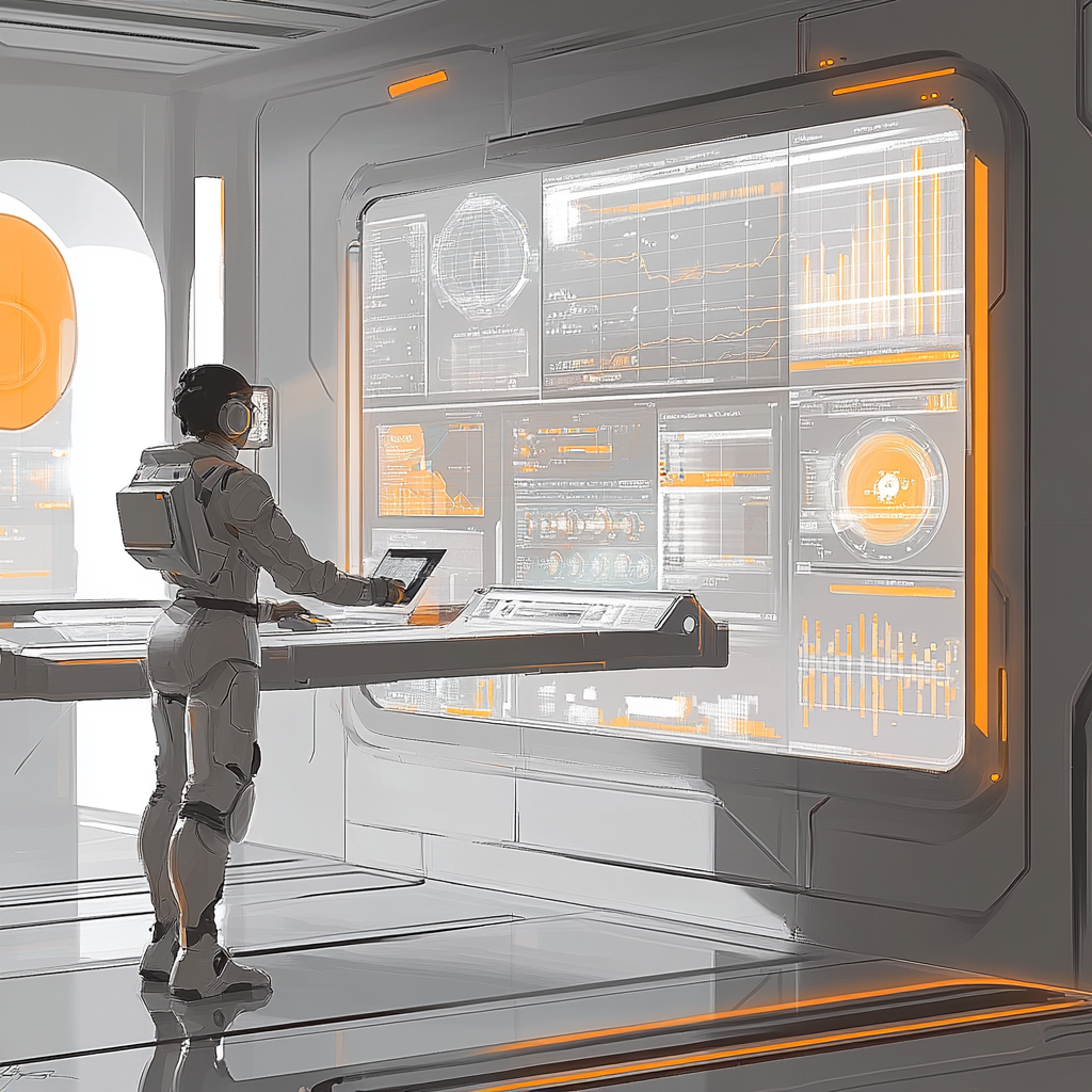 Analyzing Data for Improved Efficiency in Futuristic Office