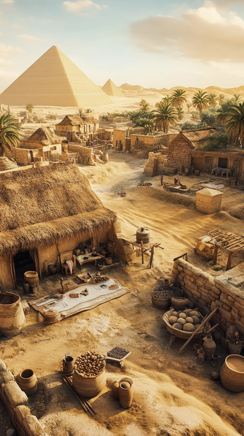 Ancient Egyptian Worker Village Near the Giza Pyramids