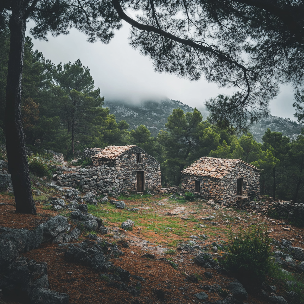 Ancient Village in the Woods of Crete