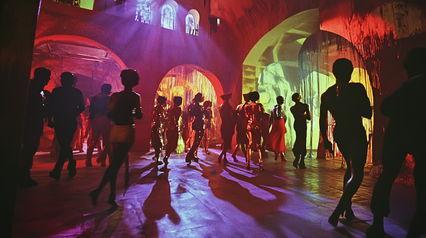 Andy Warhol Factory party in 1969, vivid details.