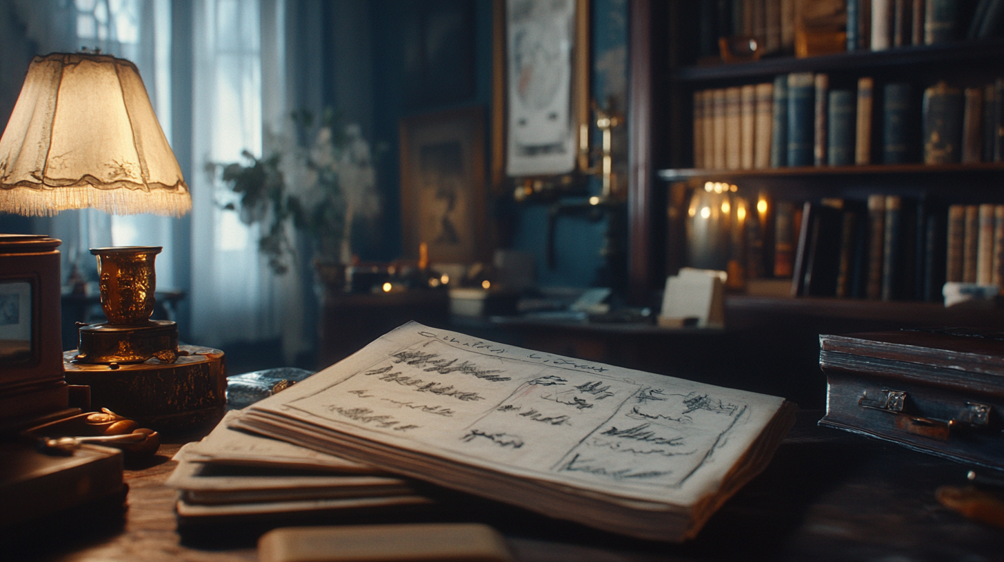 Animating Victorian Ledger with Child's Drawings Come Alive