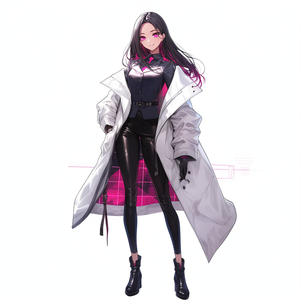 Anime NFT character: young, K-pop girl, stylish outfit