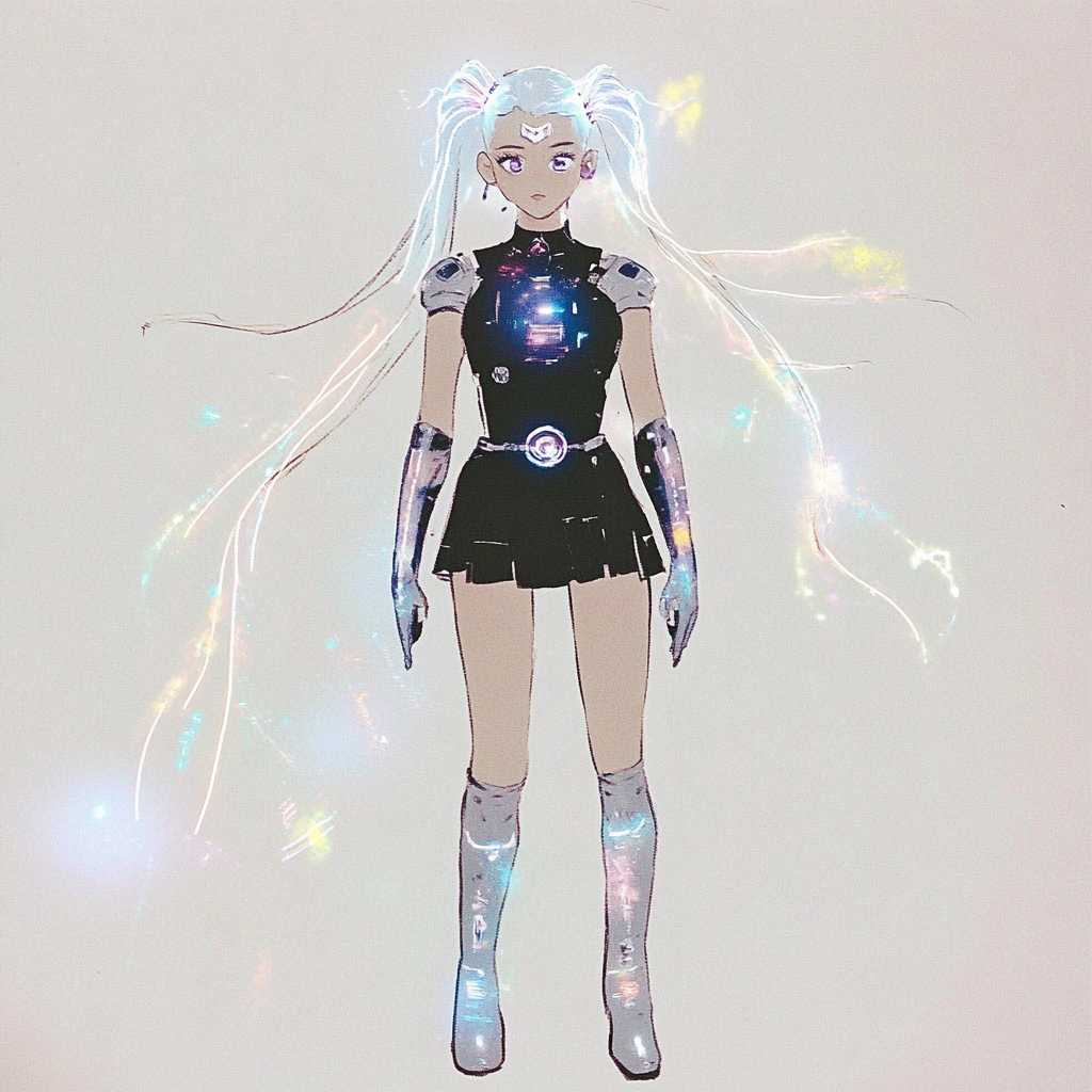 Anime magical girl inspired by Cybertron Transformers universe.