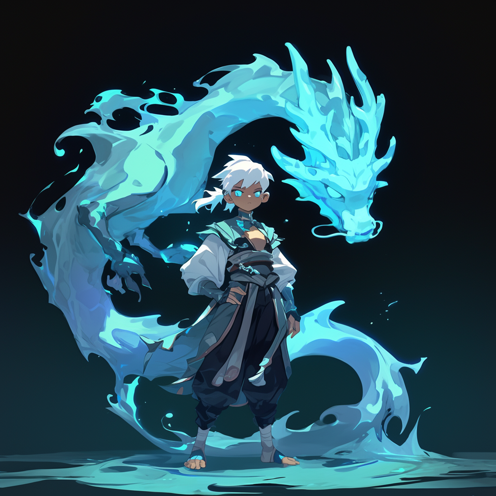 Ao Bing, dragon prince boy with water trends