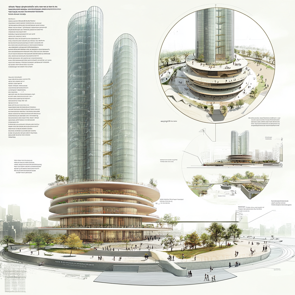 Architectural Project in Mumbai: Conceptual Diagrams for Secretariat Site