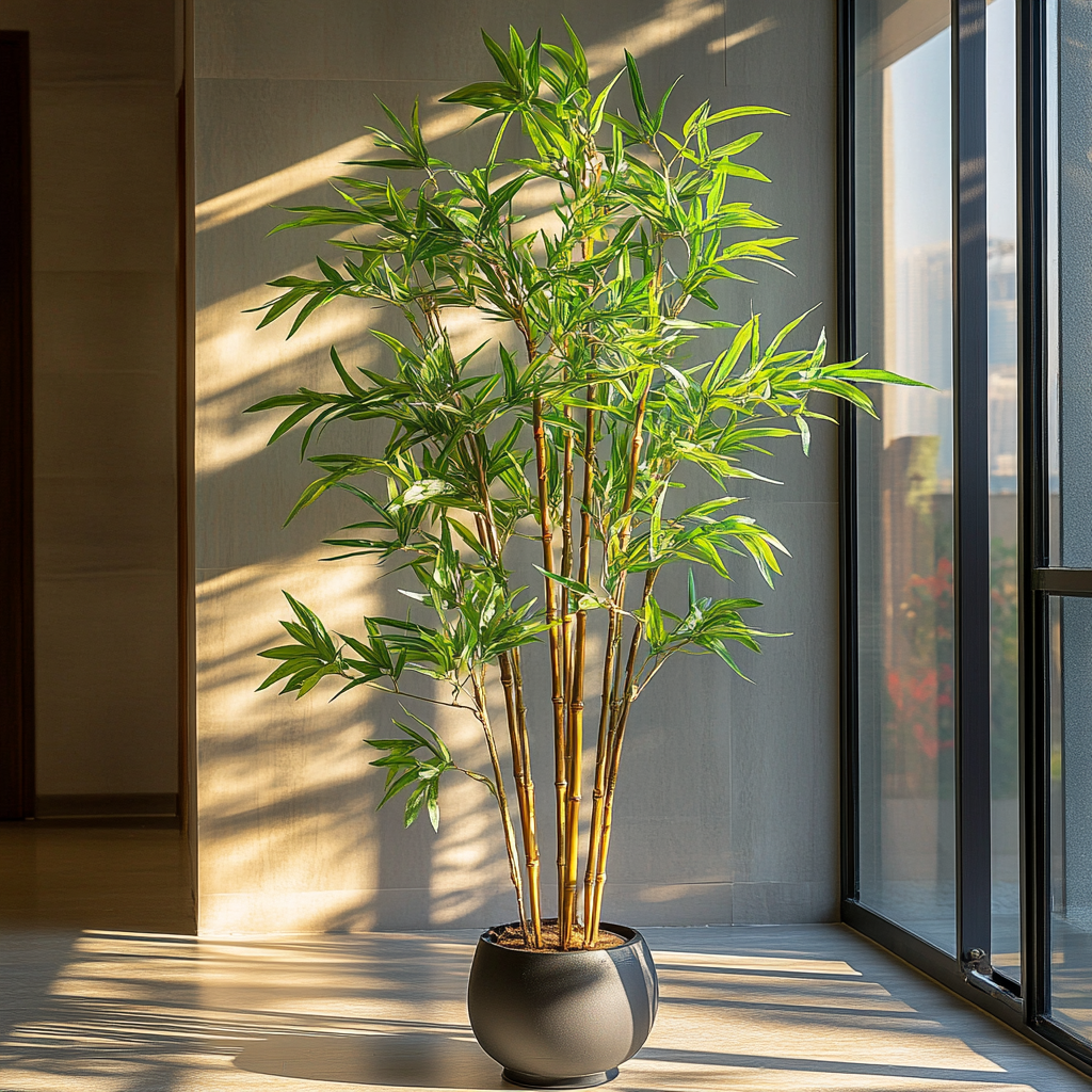 Artificial Bamboo Tree 120cm at Outdoor Dubai Luxury House