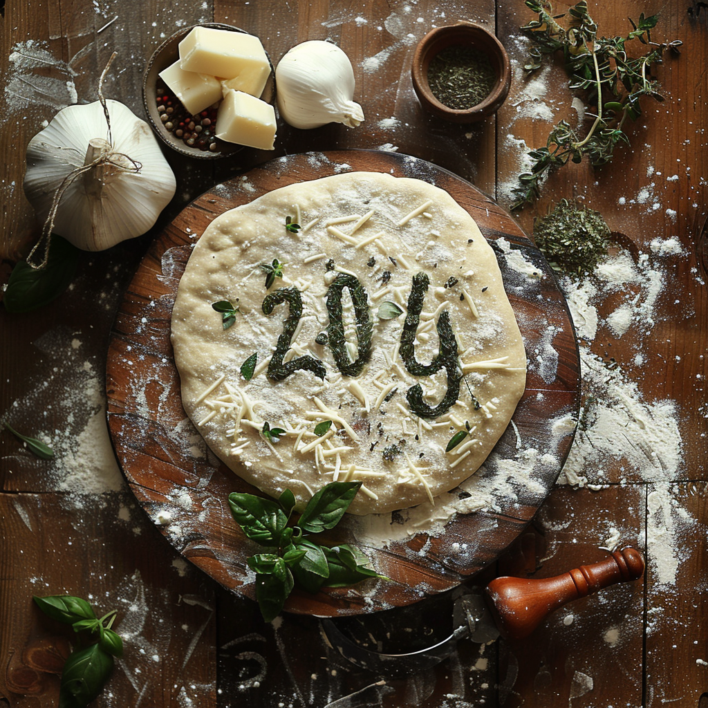 Artisanal Pizza Dough with Herbs and Cheese - 2014