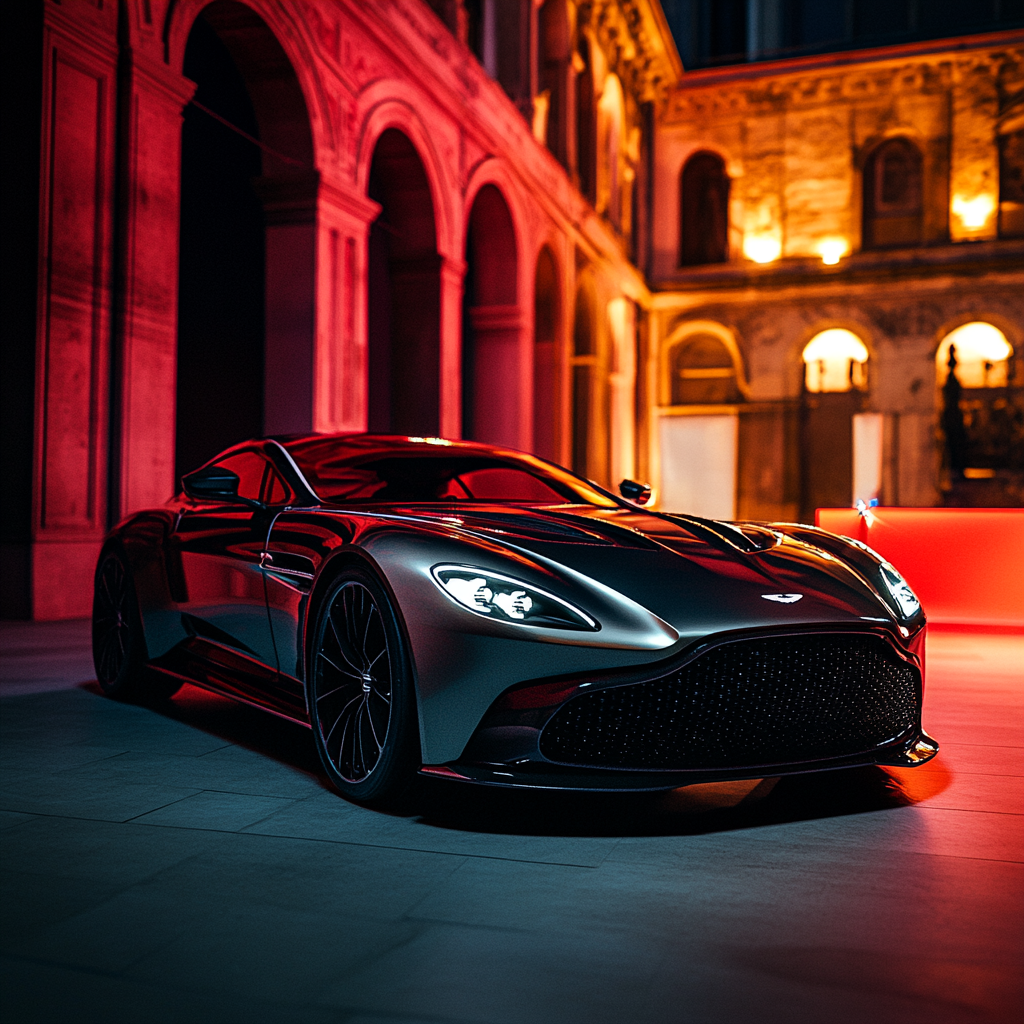 Aston Martin Vanquish 2024 presentation in Venice, evening event