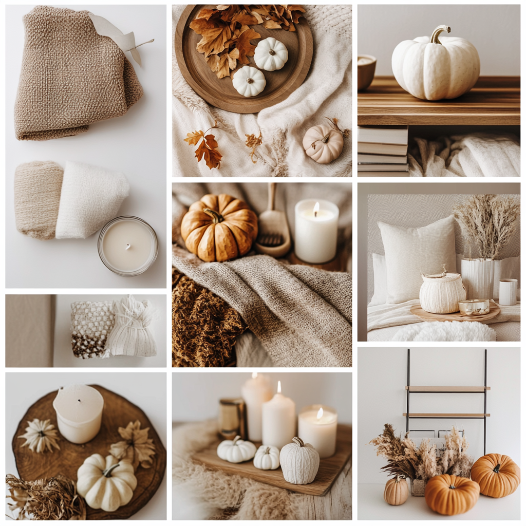 Autumn Home Decor Mood Board: Warm Elements Displayed