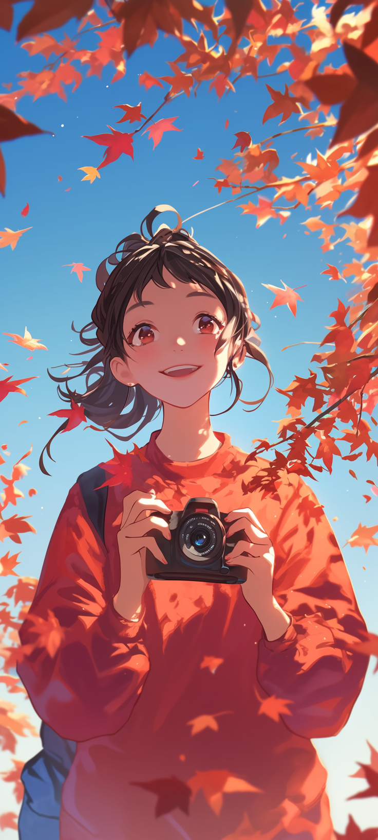 Autumn Leaves in Japan: Beautiful Girl and Professional Photographer