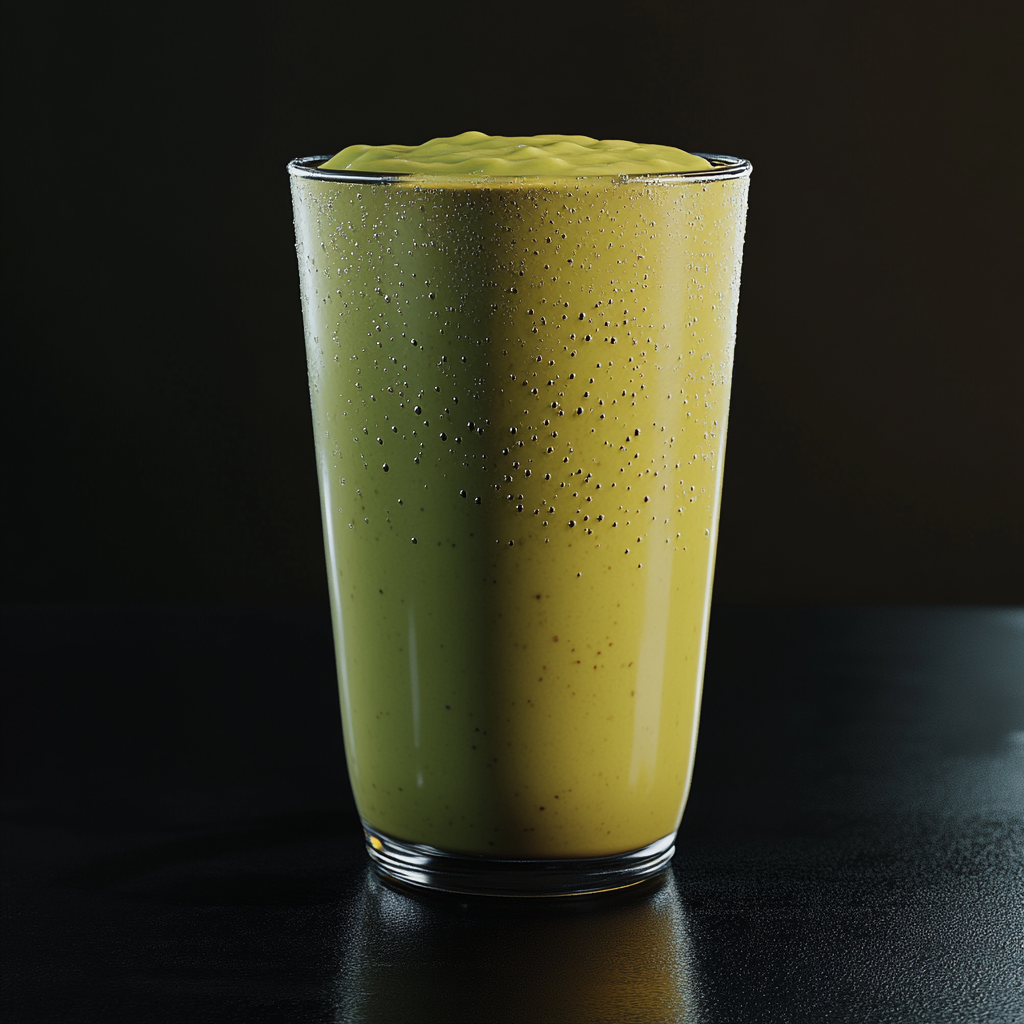 Avocado Smoothie 16K Photography on Black Background